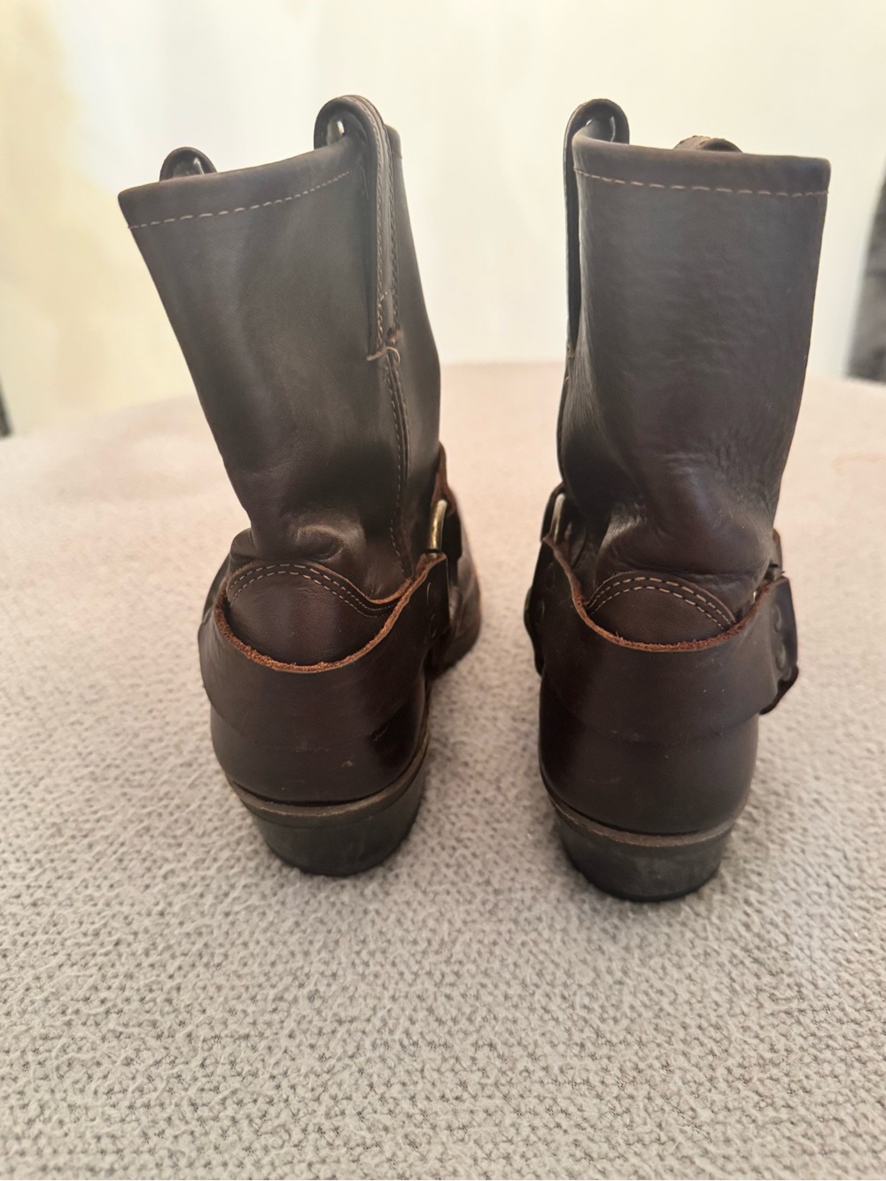 Women’s Frye Brown Leather Harness Boots - Picture 8 of 9